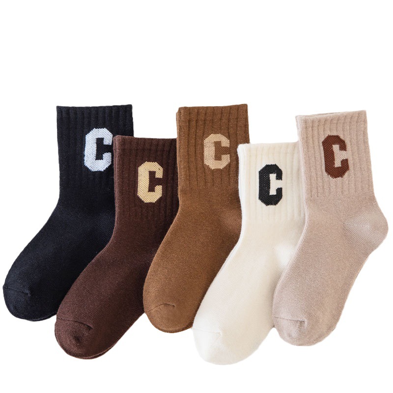 Sock street stall, one-piece consignment for children's socks, autumn and winter G-shaped children's socks, Japanese trendy cotton socks, jacquard mid-calf socks, cute baby socks wholesale, one-piece consignment Item Picture