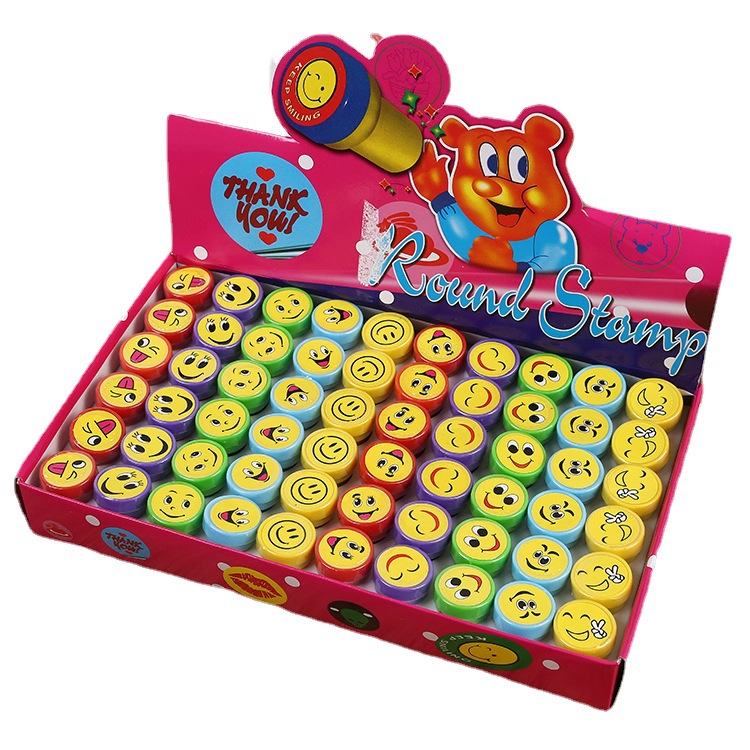 New 60 plastic toy stamps for daily graphic plastic stamps Item Picture