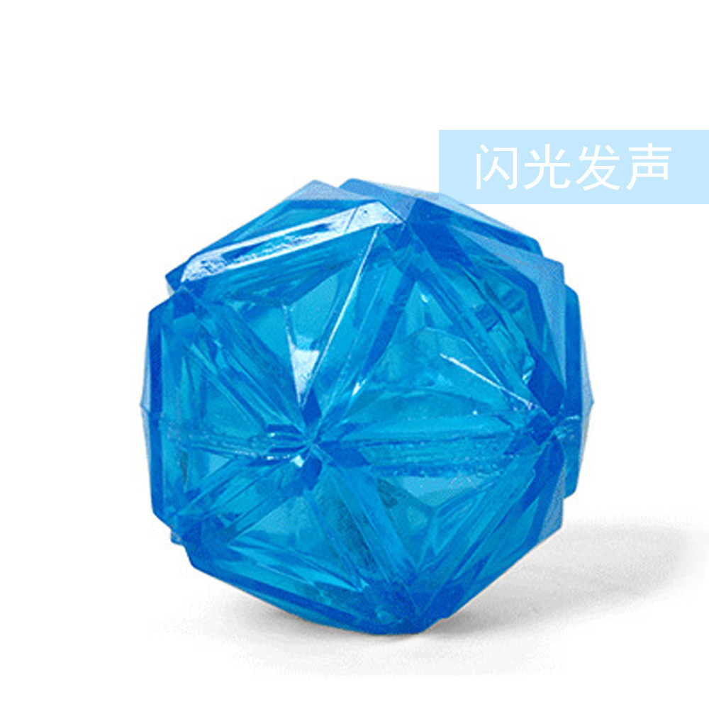 Amazon Pet Flash Ball, elastic ball toy, dog glowing and making sounds, elastic jump ball, floating water, TPR Diamond ball Application Scenario