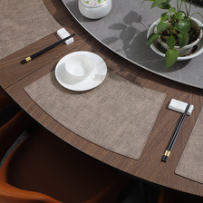 新款布纹扇形皮革餐垫双面创意西餐垫酒店家用餐具垫桌垫可定批发