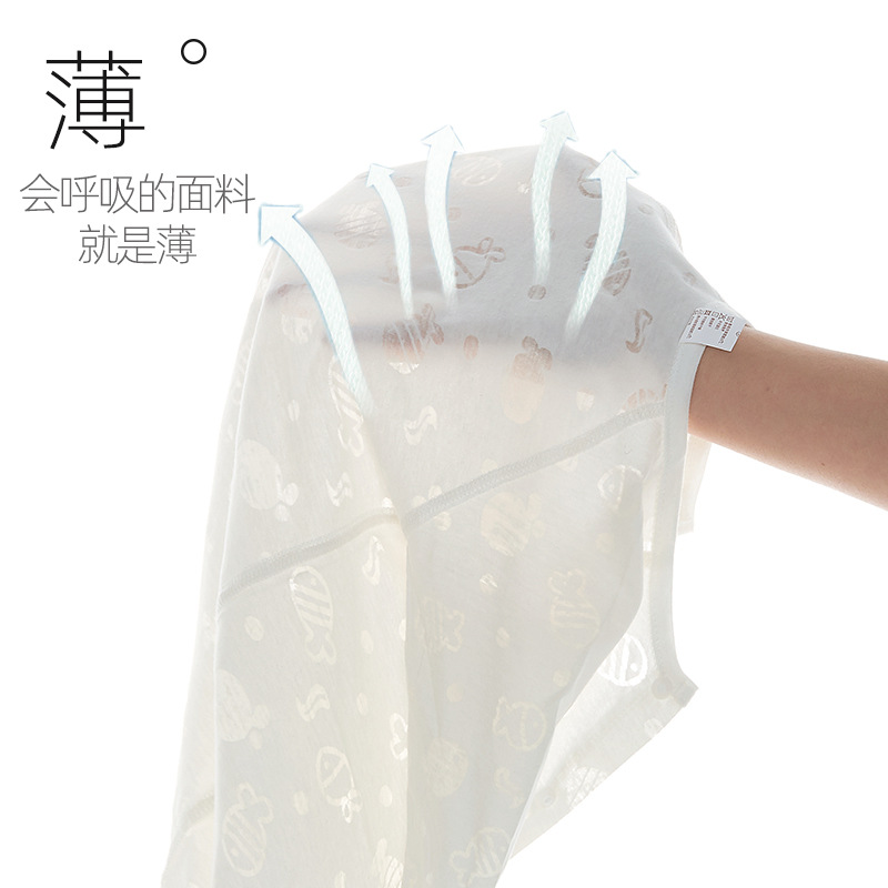 Baby one-piece suit, summer thin boneless long-sleeved dress, newborn air-conditioned dress, pajamas, soft crawling clothes for boys and girls Specification image