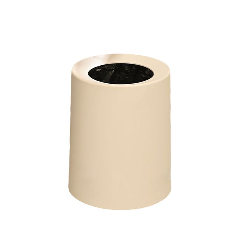 Nordic Trash Can Double Floor Household Simple Living Room Bedroom Kitchen Toilet Office Creative Toilet Round Cylinder Item Picture
