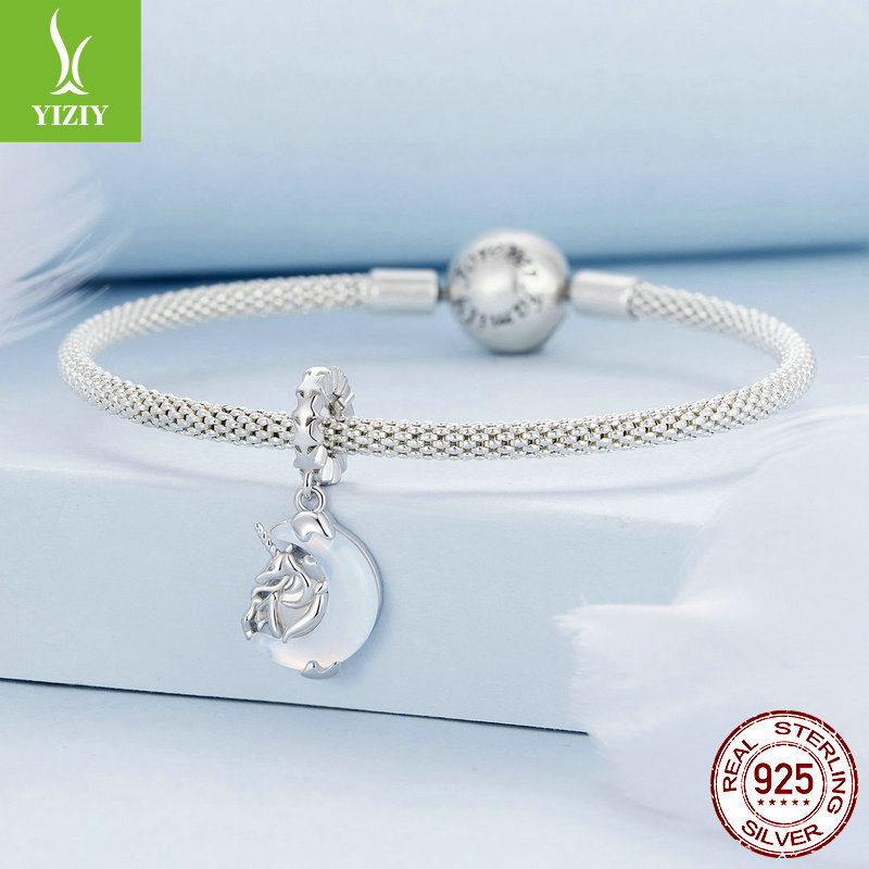 Silver Charm Original Moon Unicorn Diy Pendant Accessories Europe And The United States Niche Fashion S925 Sterling Silver Bracelet Beaded Item Picture