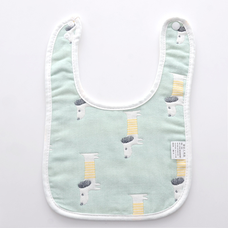 U-shaped baby six-layer good cotton gauze newborn bib, absorbent saliva towel, baby eating bib wholesale 6 Application Scenario