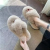 Thick-soled crossed woolen slippers for women to wear outdoors in autumn and winter are a new and versatile style. They are also suitable for small women to grow taller indoors details Picture