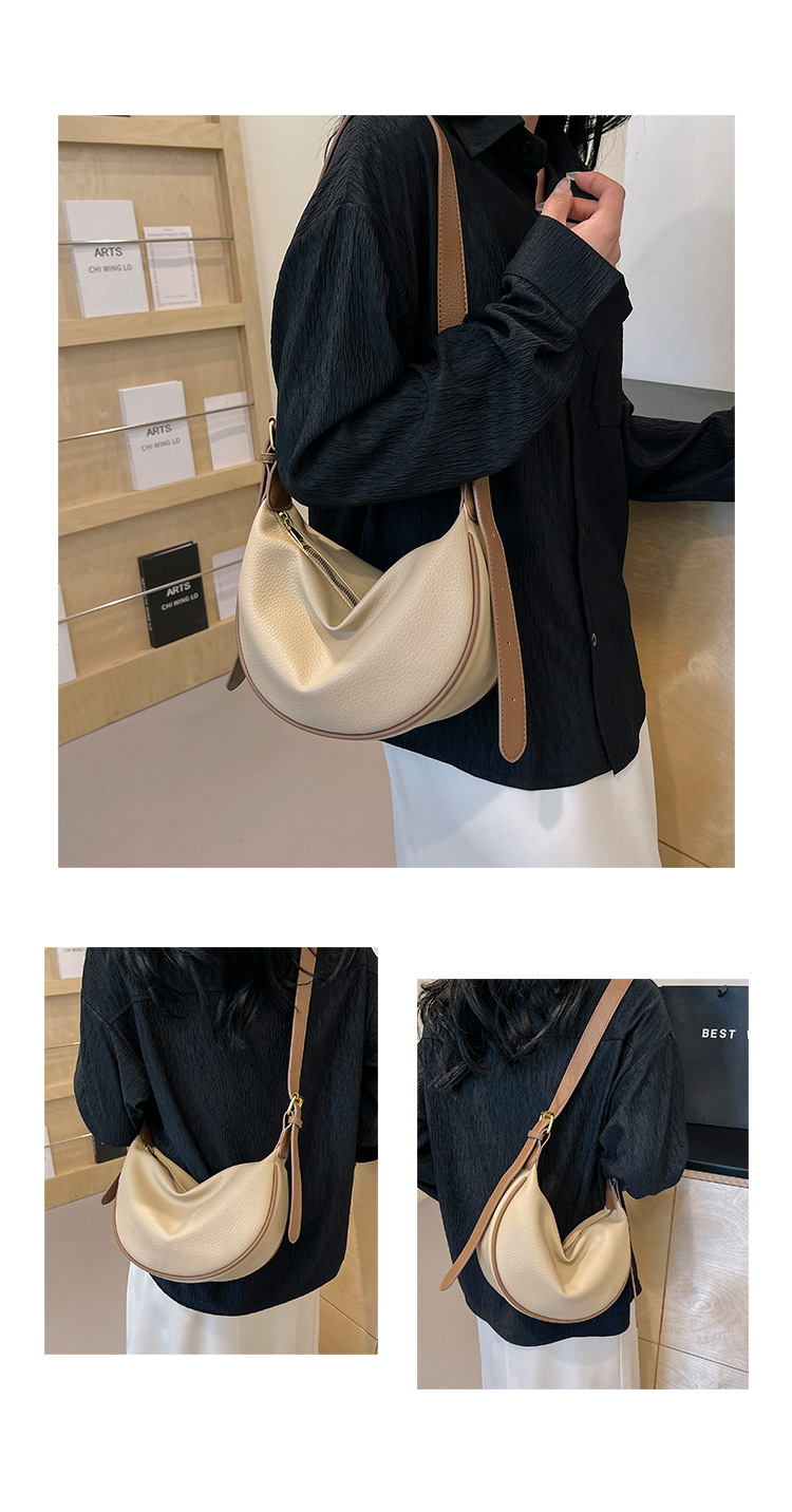 复古单肩包软皮饺子包包新款大容量休闲简约腋下包百搭单肩斜挎包详情10