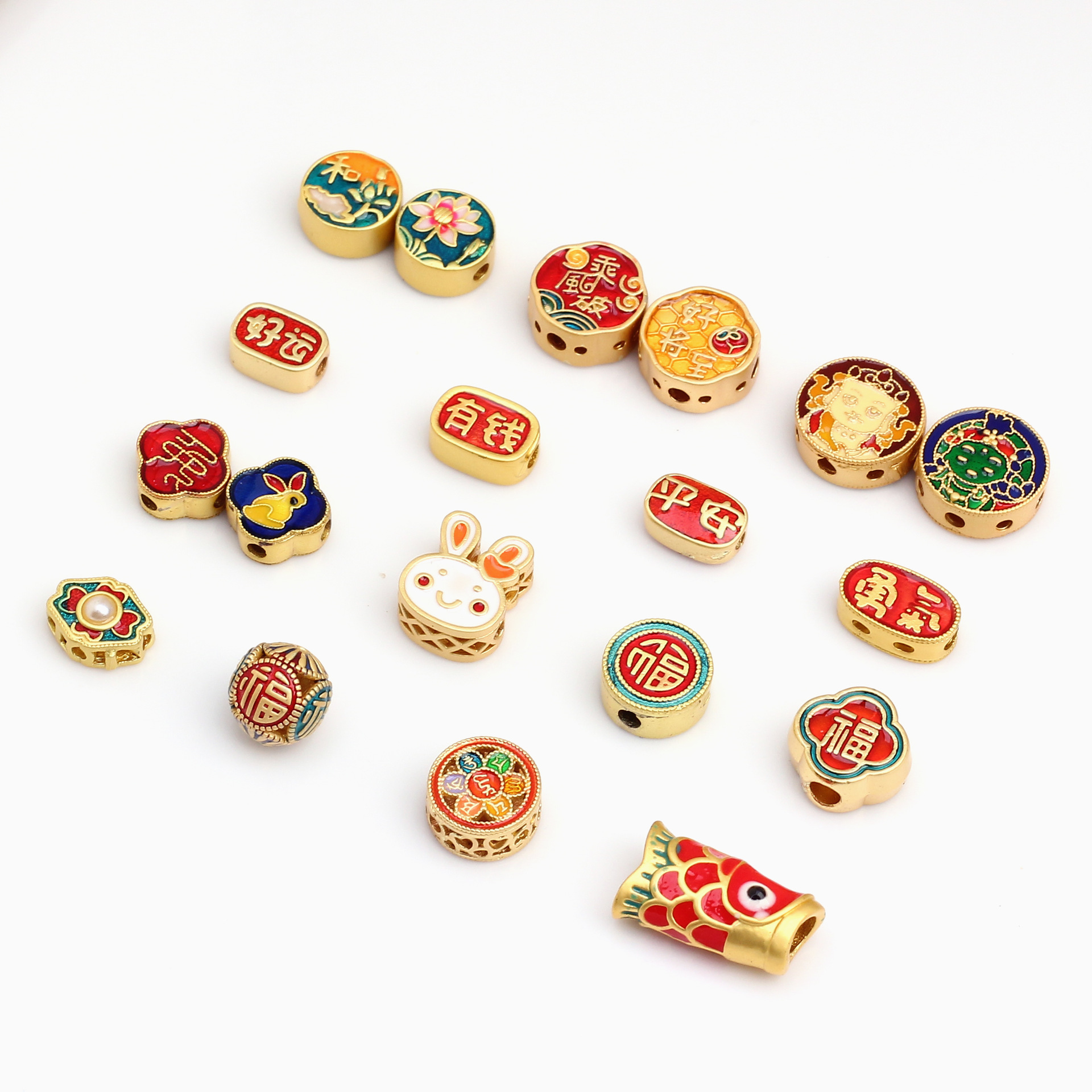 Drop Oil Burned Blue Transfer Bead With Beaded Beaded Bracelet Bracelet Saragin Accessories Diy Accessories Ancient Fargold Materials Application Scenario