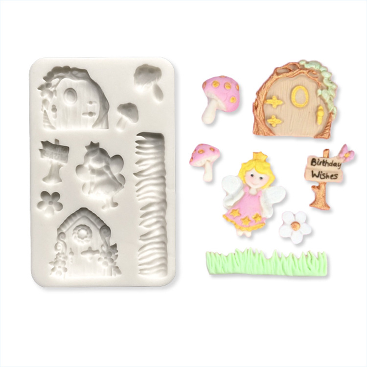 Fondant Forest Animal Farm Silicone Mold Sheep Owl Grinder Easter Bunny Chocolate Mold Item Picture