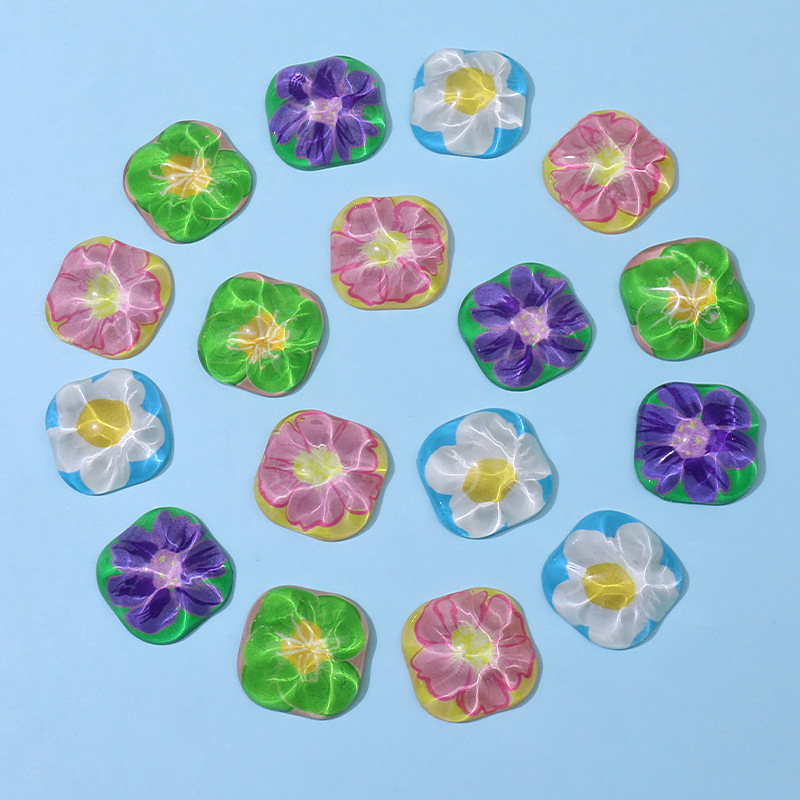 Water ripple flower ear stud patches, retro hair clips, mobile phone cases, DIY handcrafted materials, bulk goods, accessories wholesale