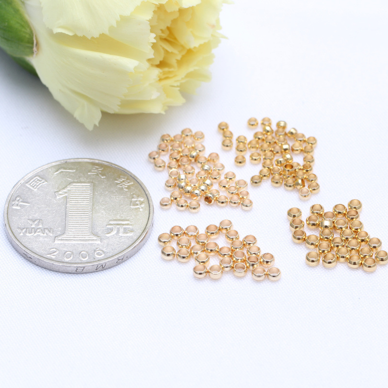 Clamp Flat Positioning Finishing Diy Beading Material 2.0Mm Color Preserving Pure Copper Positioning Bead Fixed Bead Bead Manufacturers Direct Sales details Picture