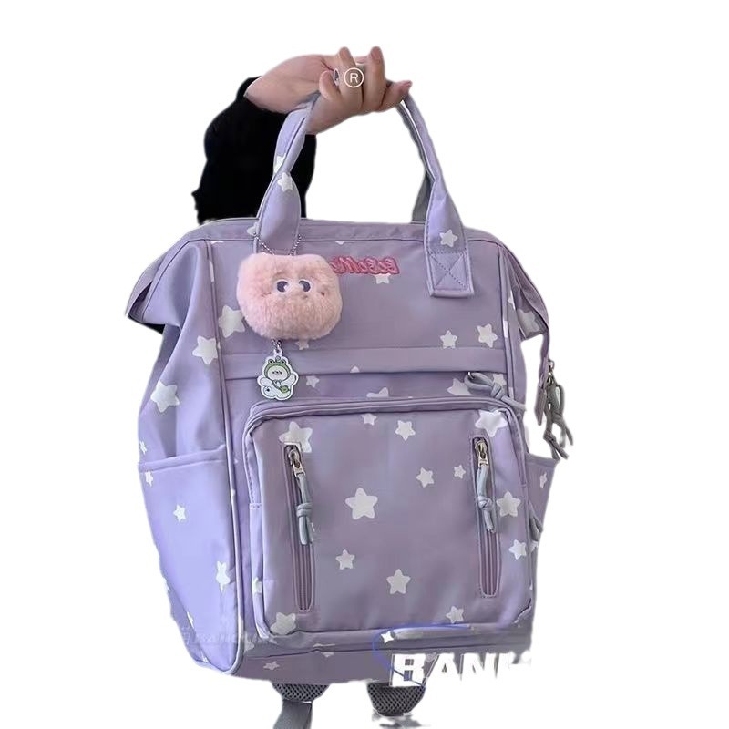A Japanese-style inS-style schoolbag for a junior high school girl with a high level of appearance, a simple backpack for a trip, and a Korean-style hand-held backpack Item Picture