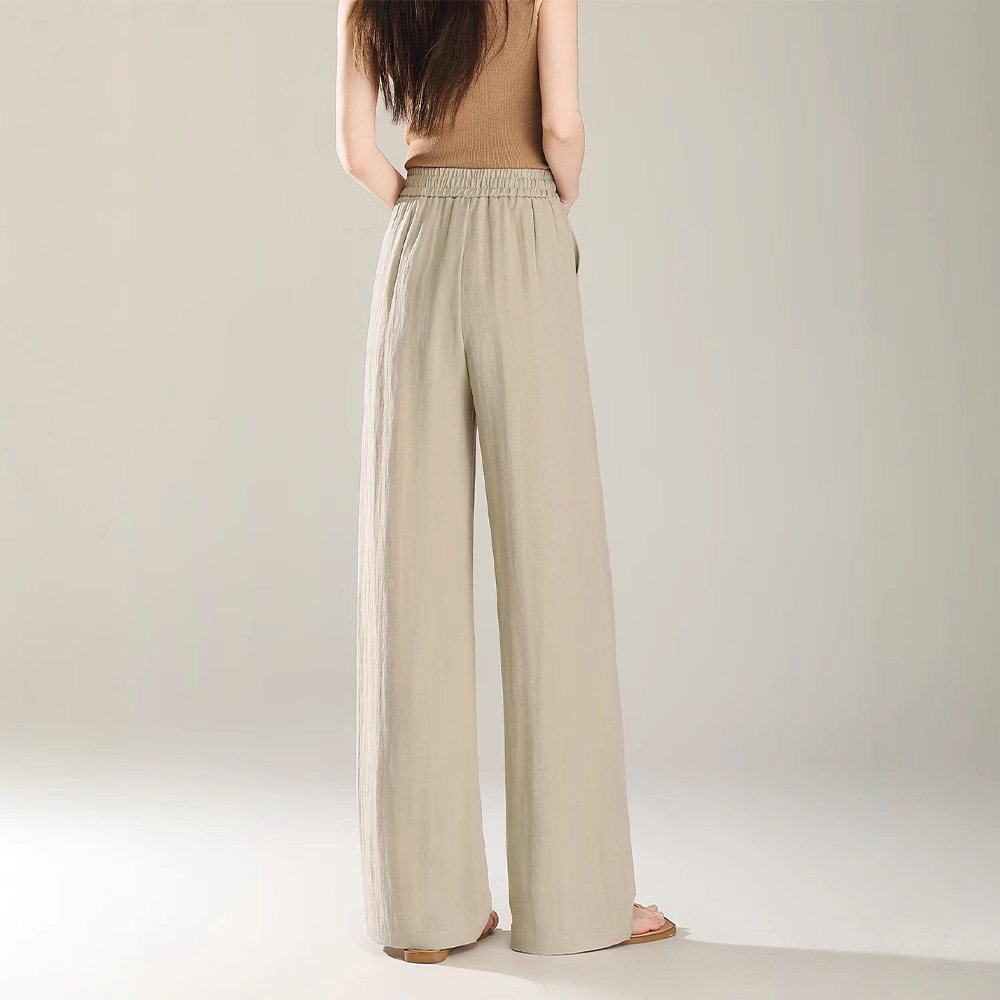Wide-leg Tencel linen casual pants for women in summer, 25. Thin, drape, fashionable and versatile. Loose, slimming straight-leg pants for women Application Scenario