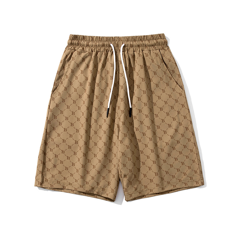 Heavyweight sports shorts for men, new Hong Kong-style versatile pants for summer, loose and casual cappels for men, trendy on Instagram