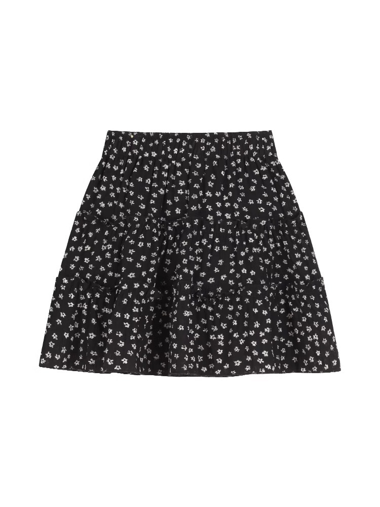 Black Floral Skirt Female Summer Thin 2024 New Temperament Cake Skirt Small A-Line Package Hip Skirt Item Picture