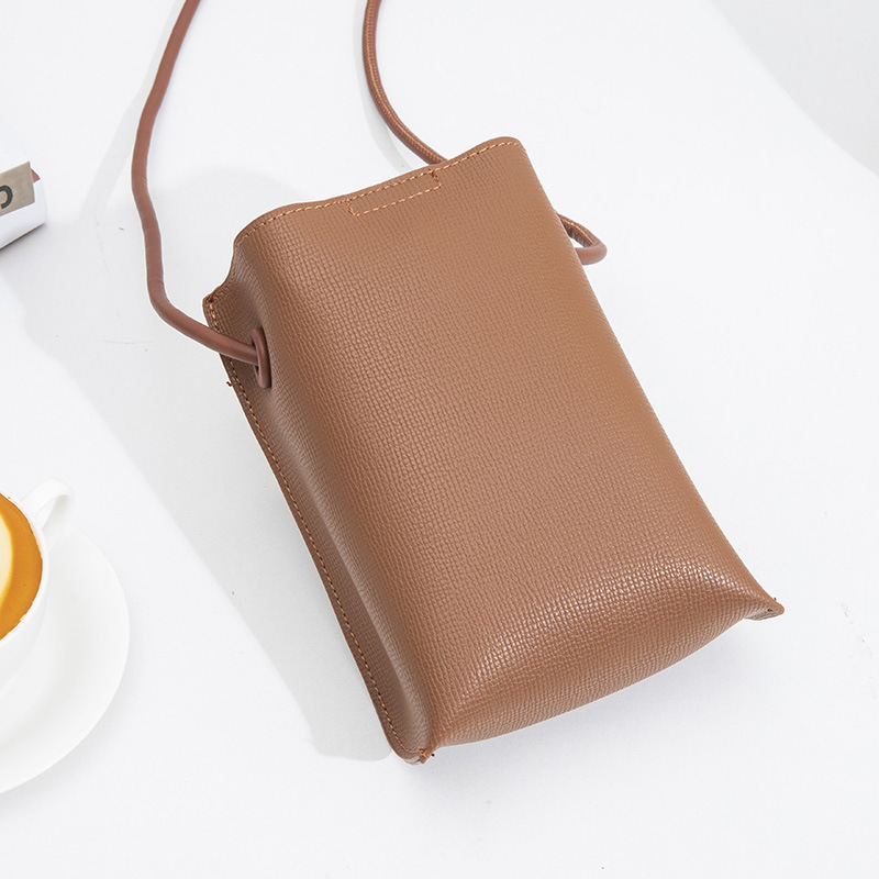 Korean Version Vertical Mobile Phone Bag Female Fashion Simple Large Capacity Three-Dimensional Crossbody Bag Japanese Foreign Trade Cross-Border Shoulder Bag details Picture