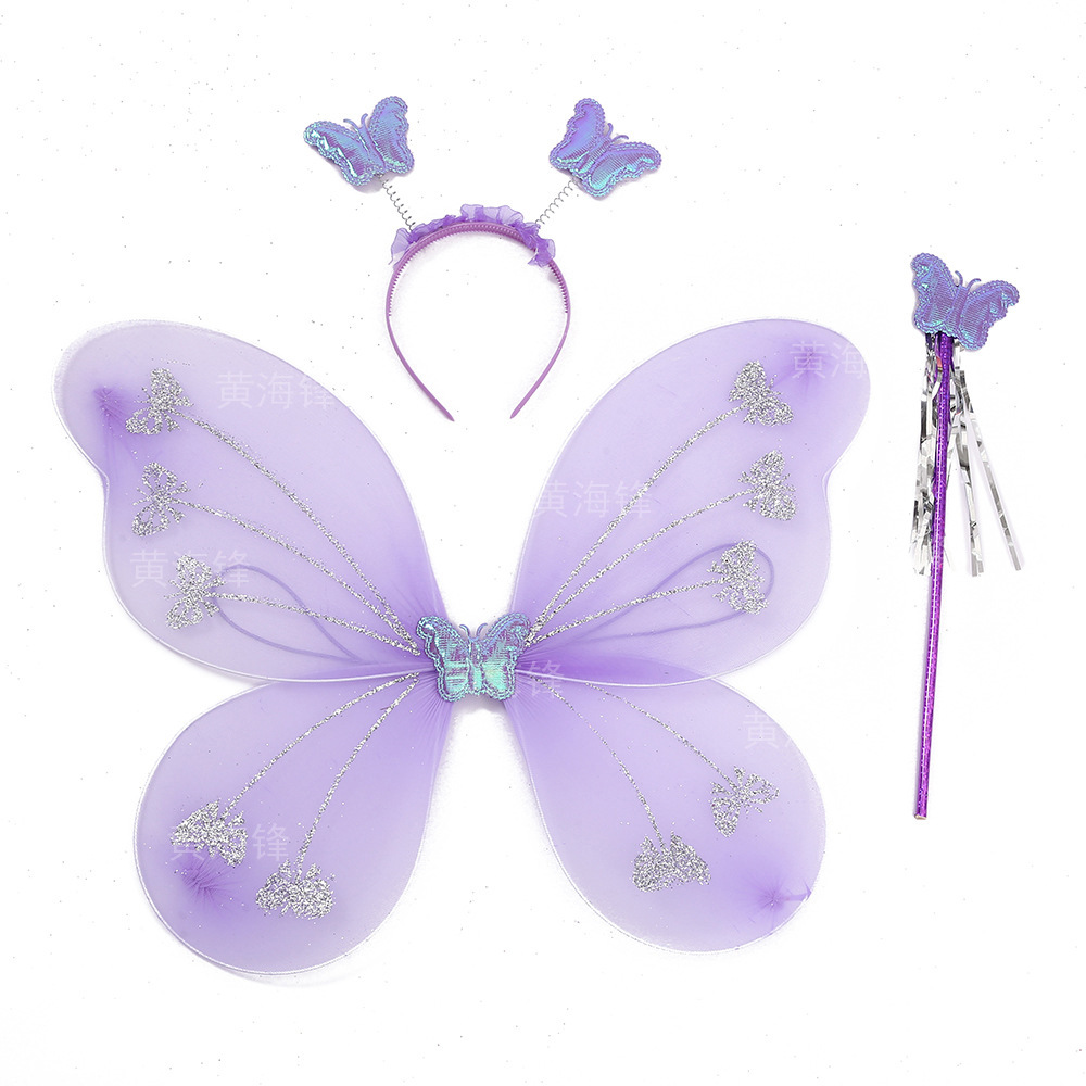New Net Red Butterfly Wings Set Children's Birthday Party Photo Decoration Props Stalls Toy Wings Wholesale Specification drawing