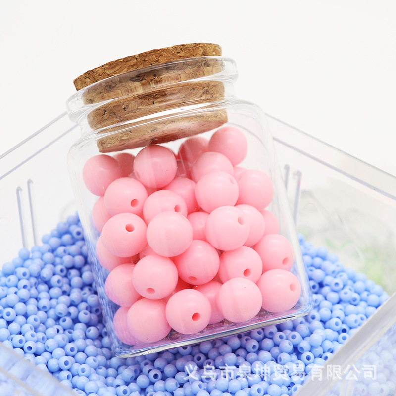 Factory direct sales of macaron-colored rainbow acrylic loose beads children's diy bracelets, earrings, and epoxy resin jewelry accessories Application Scenario