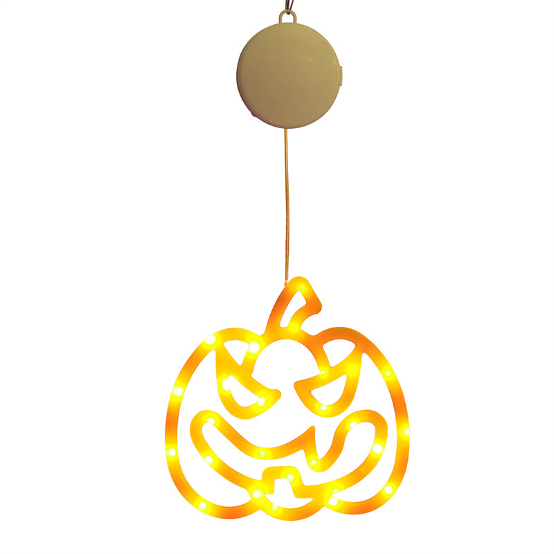Cross-border Halloween decorative LED light strings, pumpkin suction cups, window hanging lights, wizard hanging ornaments, Ghost Festival atmosphere decoration lights Item Picture