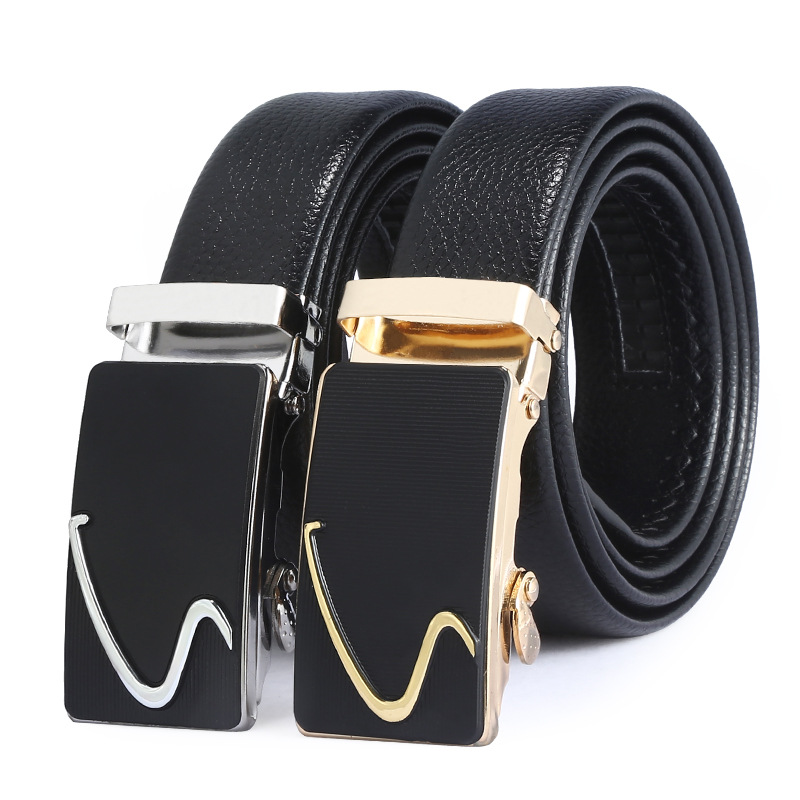 Belt Men Lychee Grain Business Leisure Belt Stall Source Belt Clothing Leather Accessories Manufacturers Wholesale Application Scenario