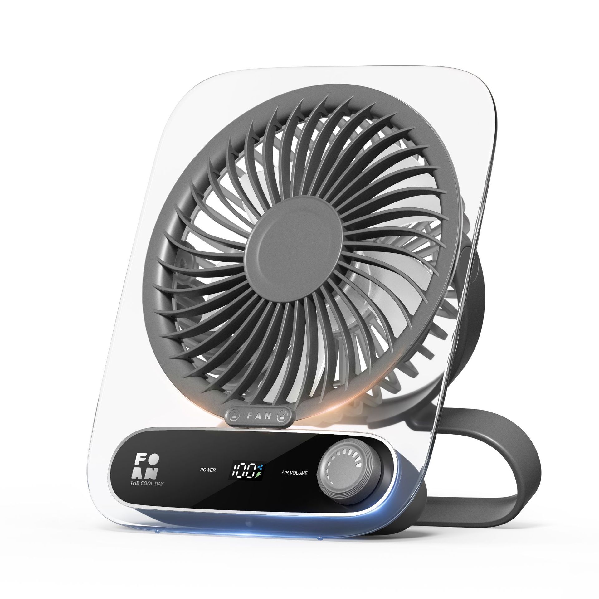 2025 New desktop fan, portable usb hand-held, ultra-thin, wall-mounted and rechargeable mini dormitory fan Item Picture