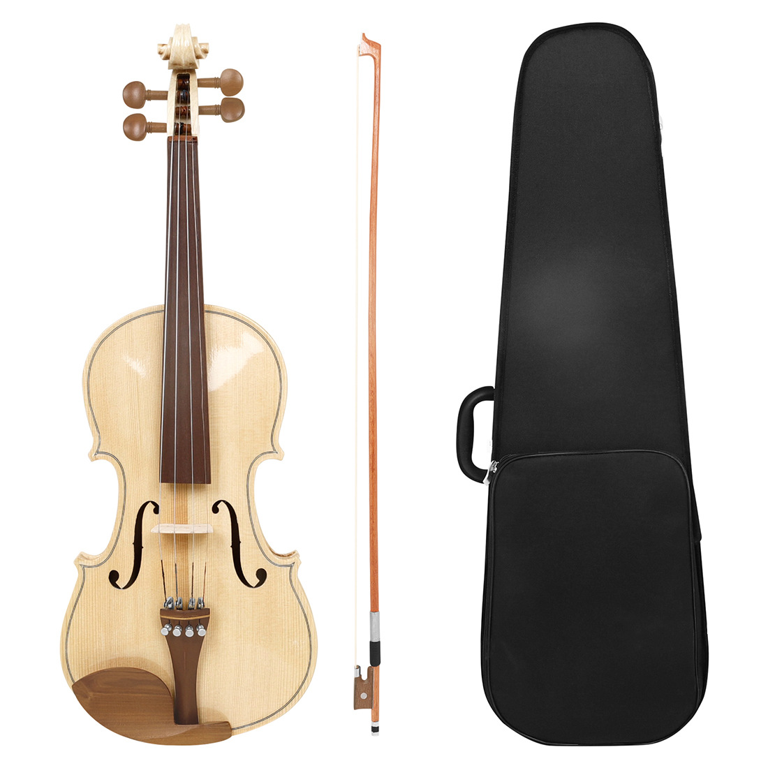 Astonvilla Violin Bright Spruce Wood Children Beginner Adult Beginner 4/4 Handmade Violin details Picture