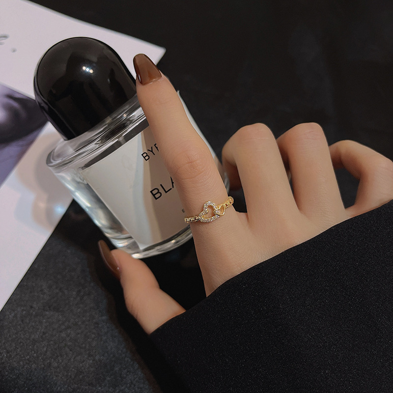 The New Kimoj Ring Is A Trendy French-Style Ring For Instagram Girls, An Open Ring With Adjustable Style, And A Fashionable And Individualistic Student Index Finger Ring Specification drawing