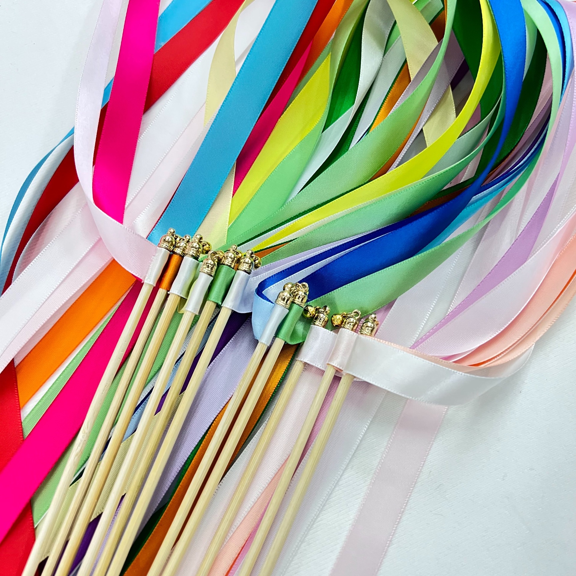 Cross Border Colorful Ribbon Fairy Wand Magic Wand Latte Lawn Decoration Wedding Party Atmosphere Warm Up The Scene Decoration Supplies Item Picture