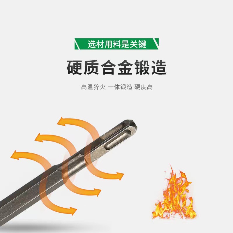 Factory wholesale of sharp and flat chisel sets 2PC and 3PC concrete brick wall square and round handle stone chisel sets Specification image