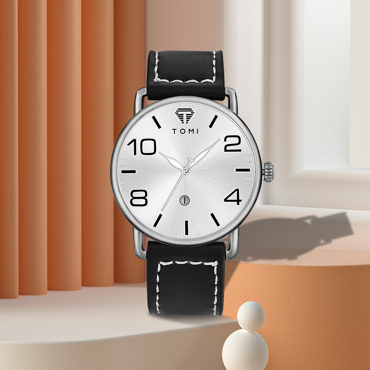 The new TOMI watch is a casual and simple calendar wristwatch for middle school students, a niche and trendy quartz watch for both men and women Specification image