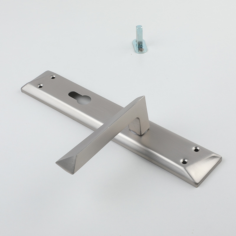 Stainless Steel Bedroom One-Piece Door Panel Handle Modern Simple Door Lock Spray Painted Black Interior Panel Handle Specification drawing