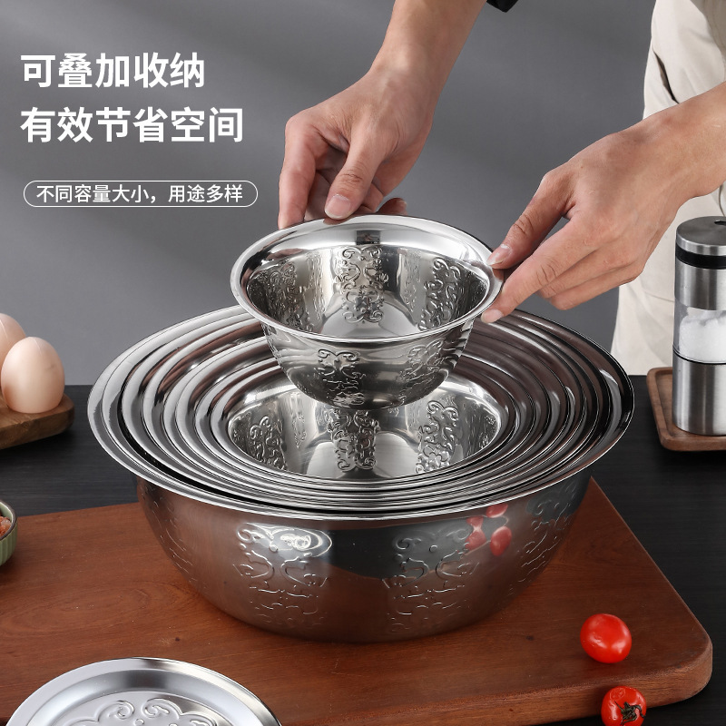 Dishset, a set of tableware for home, hotel and commercial use, is available for wholesale of stainless steel soup bowls and vegetable basins Application Scenario