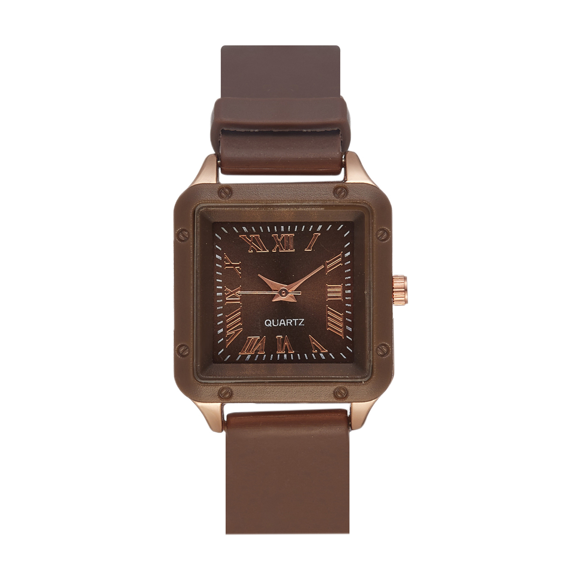 Factory direct supply of trendy silicone band watches, wholesale of Roman square retro band quartz watches, light luxury Item Picture
