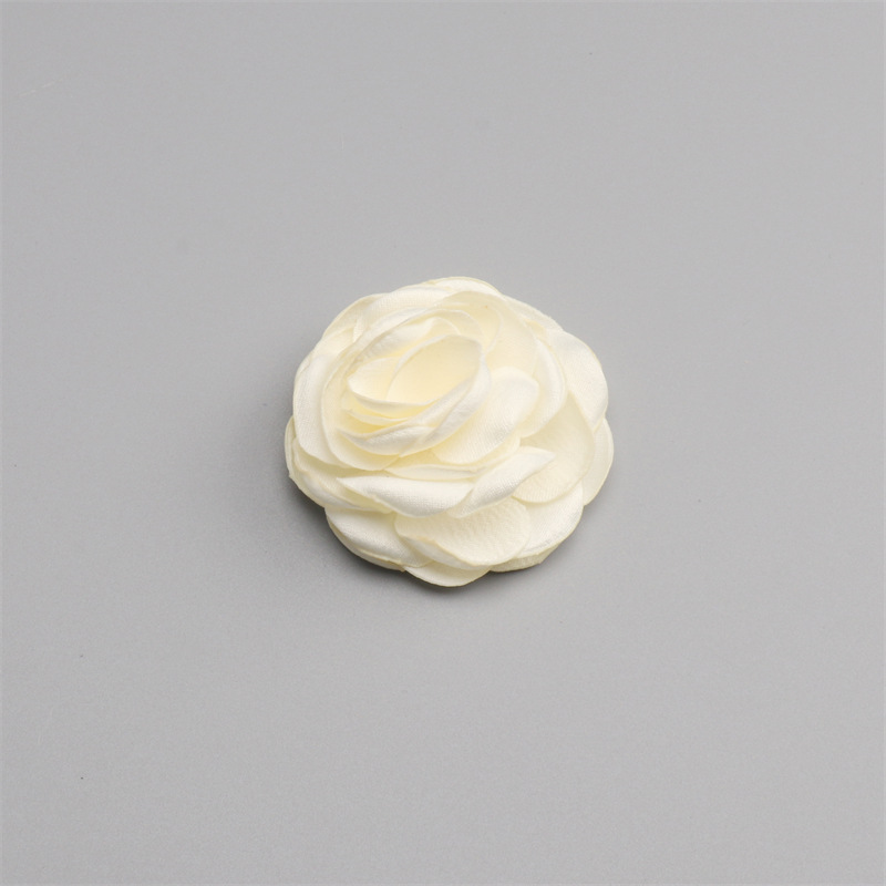 Korean Version Burnt Edge Flower Ironing Edge Rose Diy Handmade Shoe Flower Headdress Flower Clothing Accessories Accessories Camellia Flower Accessories Specification drawing