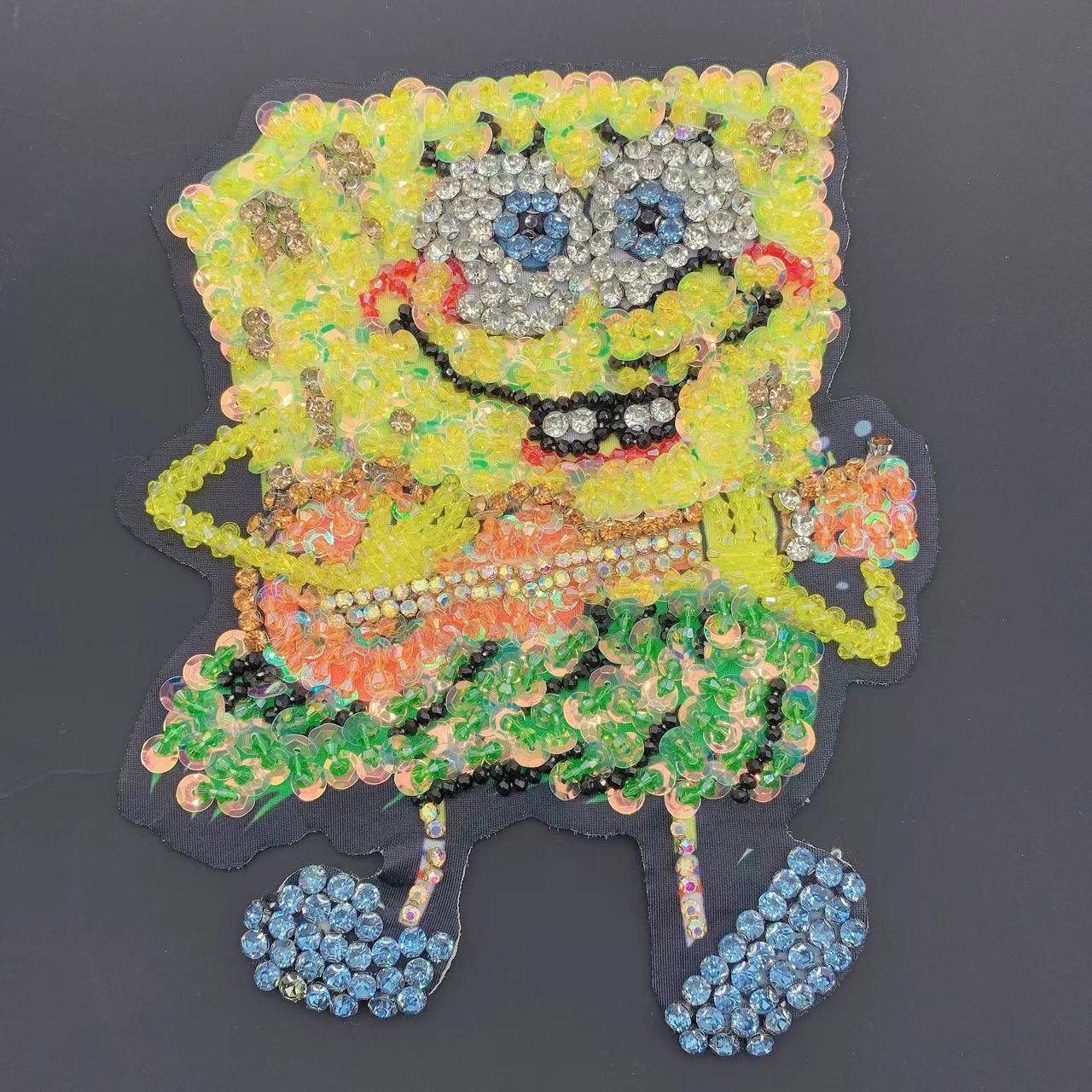 New Heavy Industry Nail Bead Cartoon Pattern Figure Ocean Baby Pattern Cloth Clothing Shoes Hat Bag Tide Brand Specification drawing