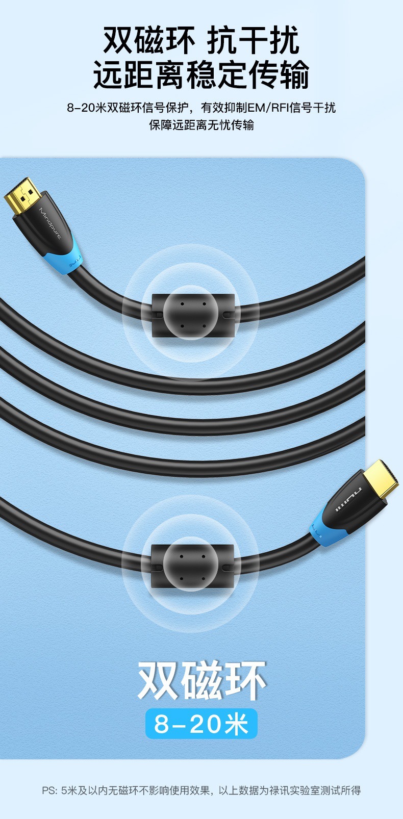 شريط فيديو فائق الدقة 4K60HZ على بعد 10 أمتار من شريط الفيديو DDMI 2.0 من خط HDMI العالي الوضوح pic 11