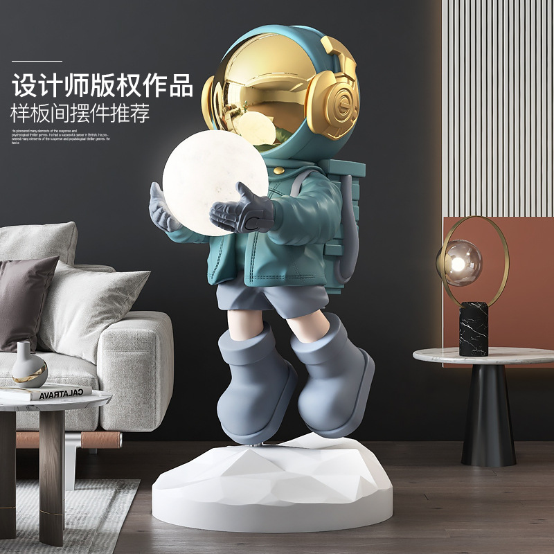 Astronaut living room large floor decoration practical bedside lamp home decoration astronaut opening housewarming gift
