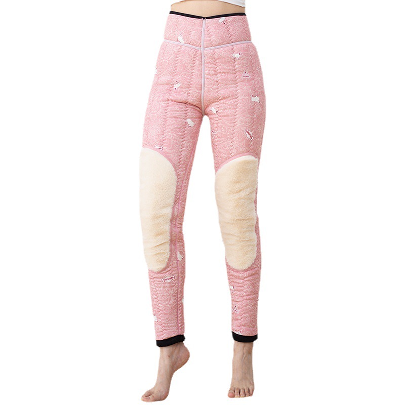 2022 New Style [Outerwear workwear] Wool leggings for women, knee and waist guards, high-waisted, slimming and warm cotton pants for autumn and winter Item Picture
