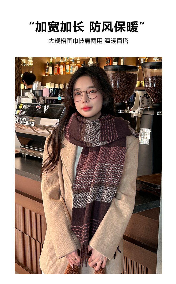 Nuevo mailard color bufanda mujer otoño-invierno 2024 burst multiplo cuello cálido korea manga hombre pic 4