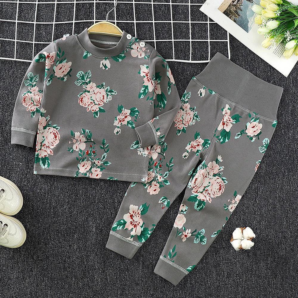 Free shipping children's thermal underwear and long Johns set, all-cotton baby spring and autumn style, long-sleeved pure cotton undergarments for boys and girls Specification image