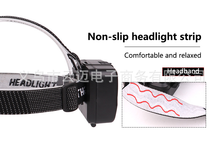 The new cross-border XHP70 telescopic zoom headlamp, USB charging, battery level display, large lens XHP70 strong headlamp pic 7