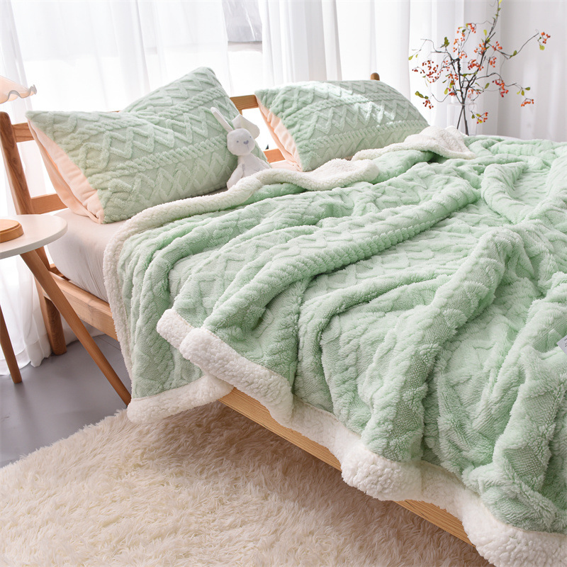 Autumn And Winter Solid Color Tuff Wool Blanket Thick Warm Blanket Will Sell Gift Blanket Custom Wholesale