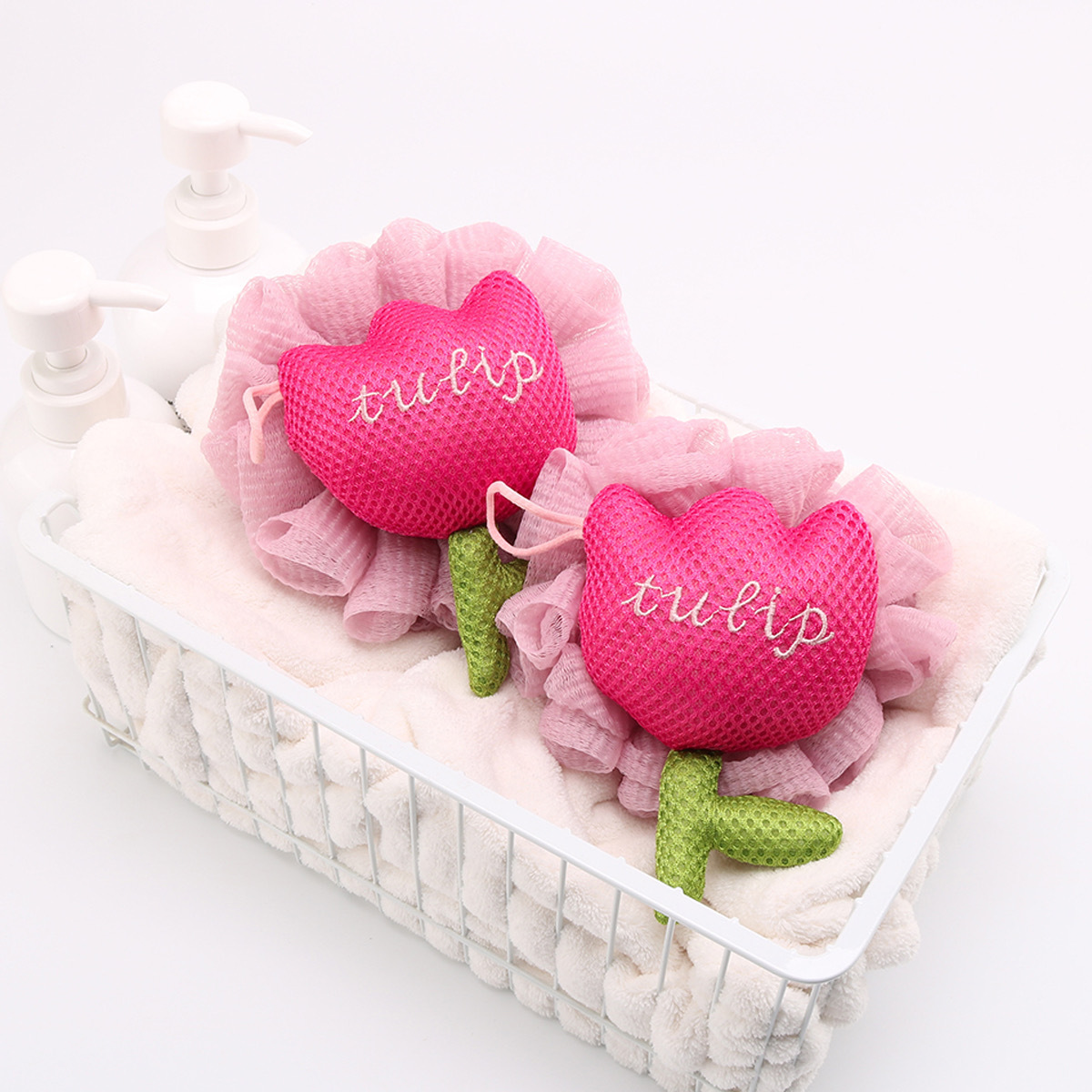 Tulip Bath Flower Hanging Foam Not Loose Fashion Soft Cute Ins No Pain No Pain Large Bath Ball Bath Flower