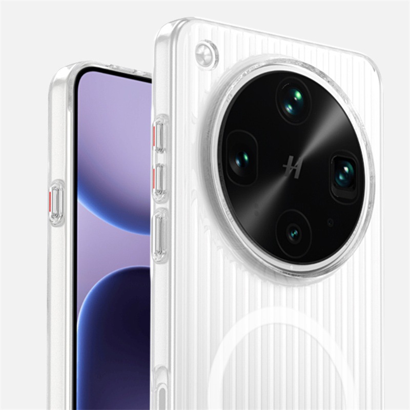 Corrugated pattern suitable for vivoX200s phone case, magnetic ice mist matte FindX8UItra high-end PC protective case Item Picture