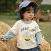 Amira Children's Clothing's new autumn collection for 24: Boys' T-shirts for children's leave. Two long-sleeved shirts paired with color-blocked printed tops are trendy Specification image