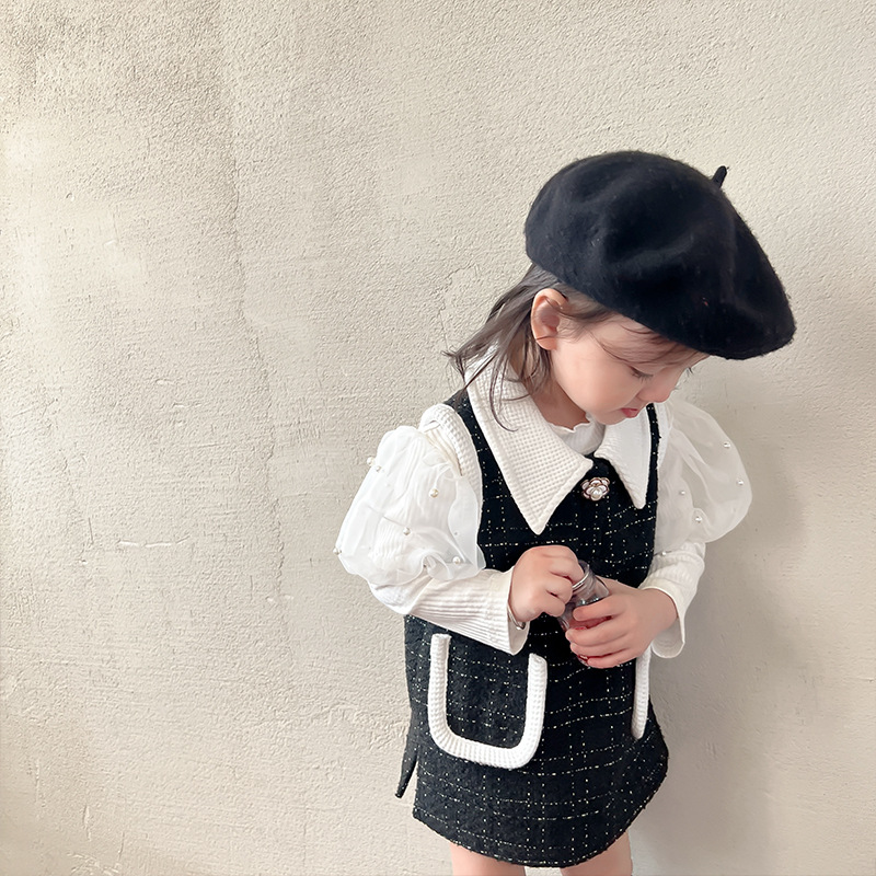 Girls' dress, baby autumn wear 2022 new princess dress, chanel-style vest dress, children's dress, Korean children's clothing Specification image