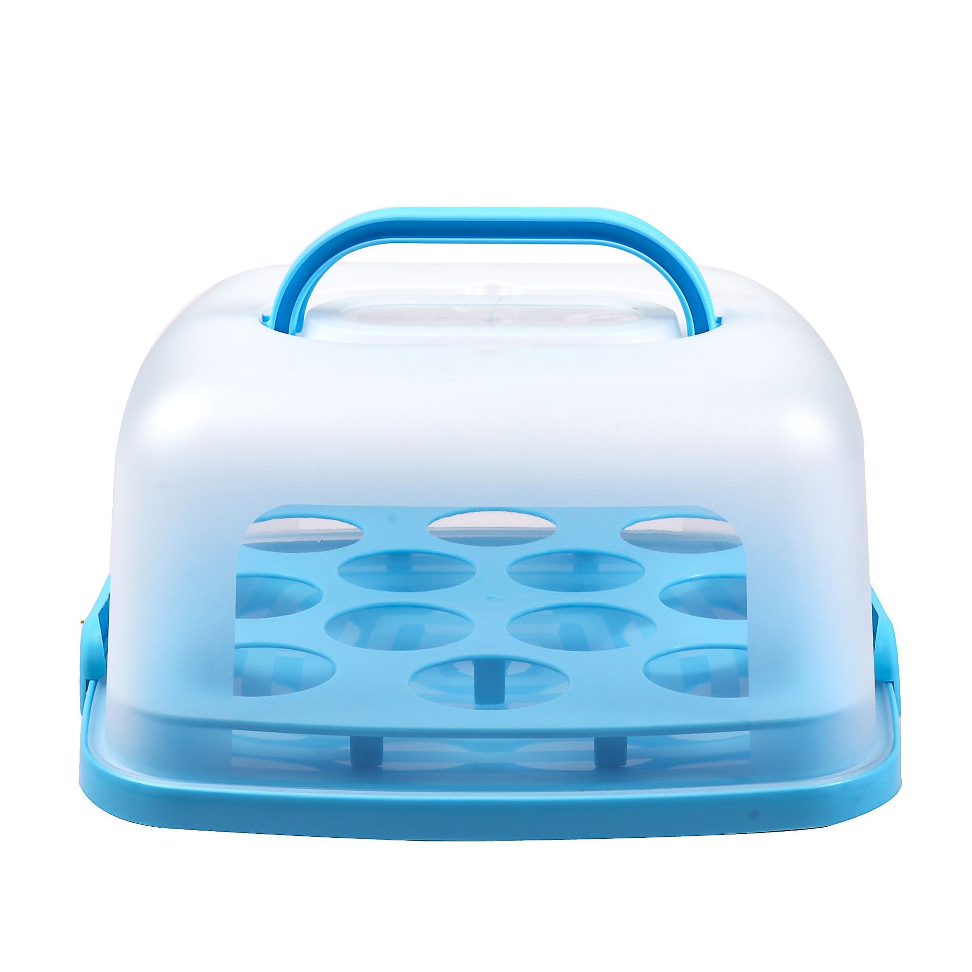 Wholesale square 10-inch hand-held transparent reusable cake box, muffin cup box packaging box