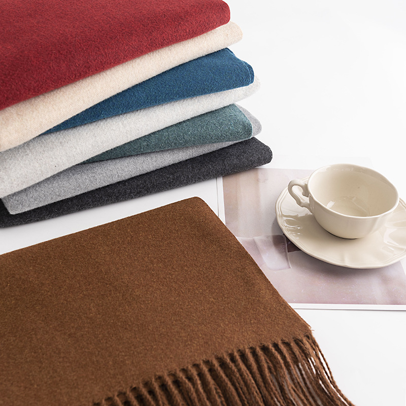 2023 Autumn And Winter New Solid Color Maillard Scarf Japan And South Korea Sweet Imitation Cashmere Scarf For Women Warm Bib Shawl Application Scenario