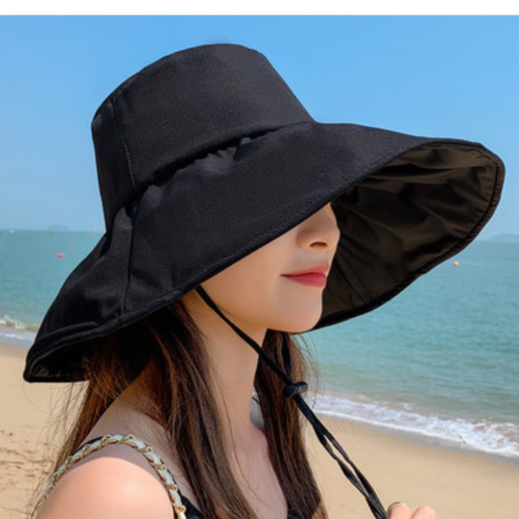 Summer Uv Protective Sun Hat Female Vinyl New All-Match Sunscreen Full Top Cover Face Fisherman Hat Travel Sun Hat Application Scenario