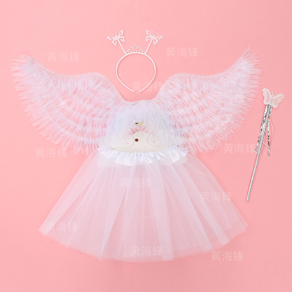Children's angel wings four-piece set little girl wings back decoration girl stage performance clothing props factory wholesale Application Scenario