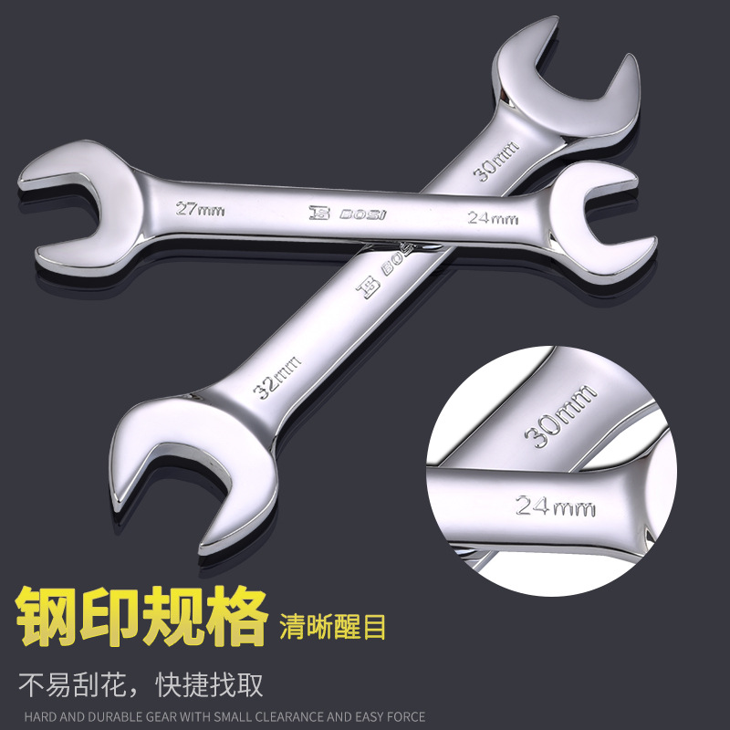 Persia 8-10 Wooden Hand Multi-Purpose Maintenance Wrench 12-14 Dull Wrench Tool Double-Ended Open Wrench details Picture